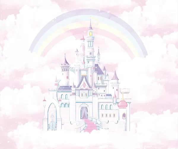 Painel de Parede Personalizado com Tema Castelos para Quarto de Criança