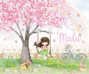 Painel de Parede Personalizaaddo para Quarto Infantil Feminino