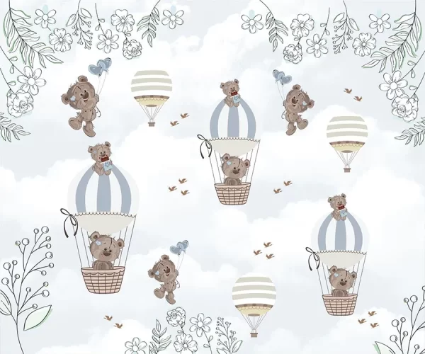 Painel de Parede Personalizado com Balões para Quarto Infantil de Menino