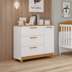 Cômoda Jujuba com 4 gavetões e 1 porta divisória